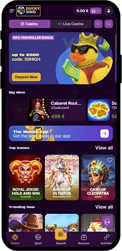 Download de Duckysino casino-app